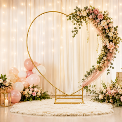 Arche en cœur pour mariage