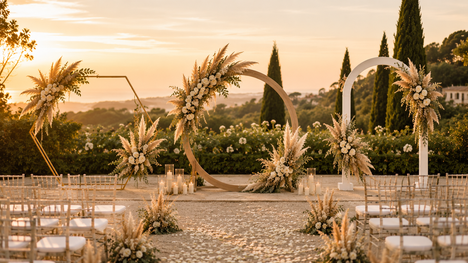 tendances arche de mariage 2026 formes couleurs styles