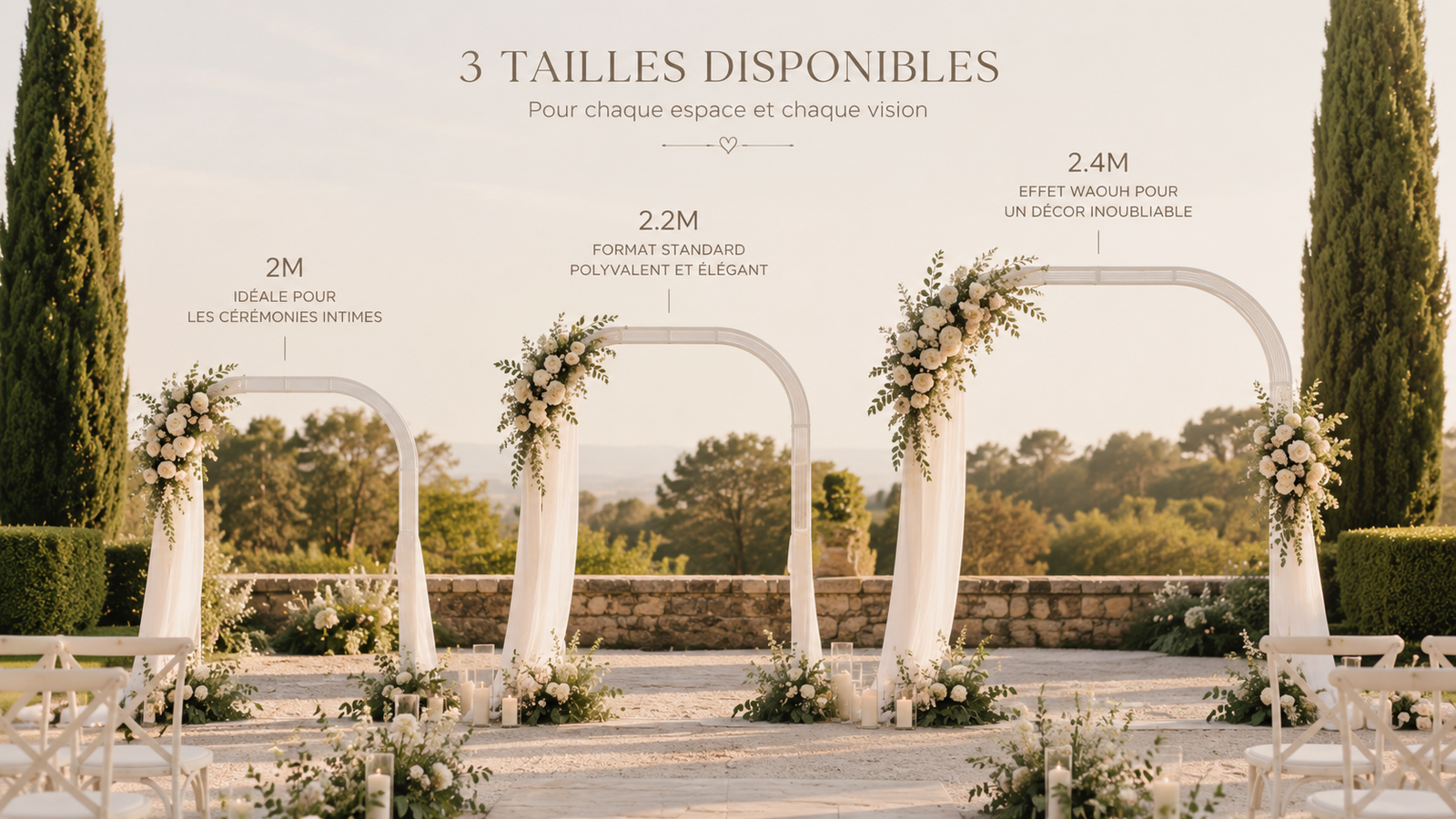 quelle taille arche de mariage choisir